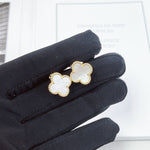 Load image into Gallery viewer, Van Cleef and Arpels Vintage Alhambra 1 Motif Earrings- VCA
