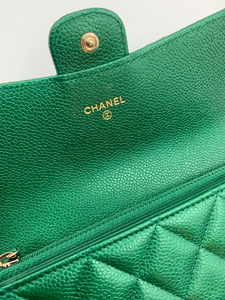 Chanel Wallet 18S Emerald Green