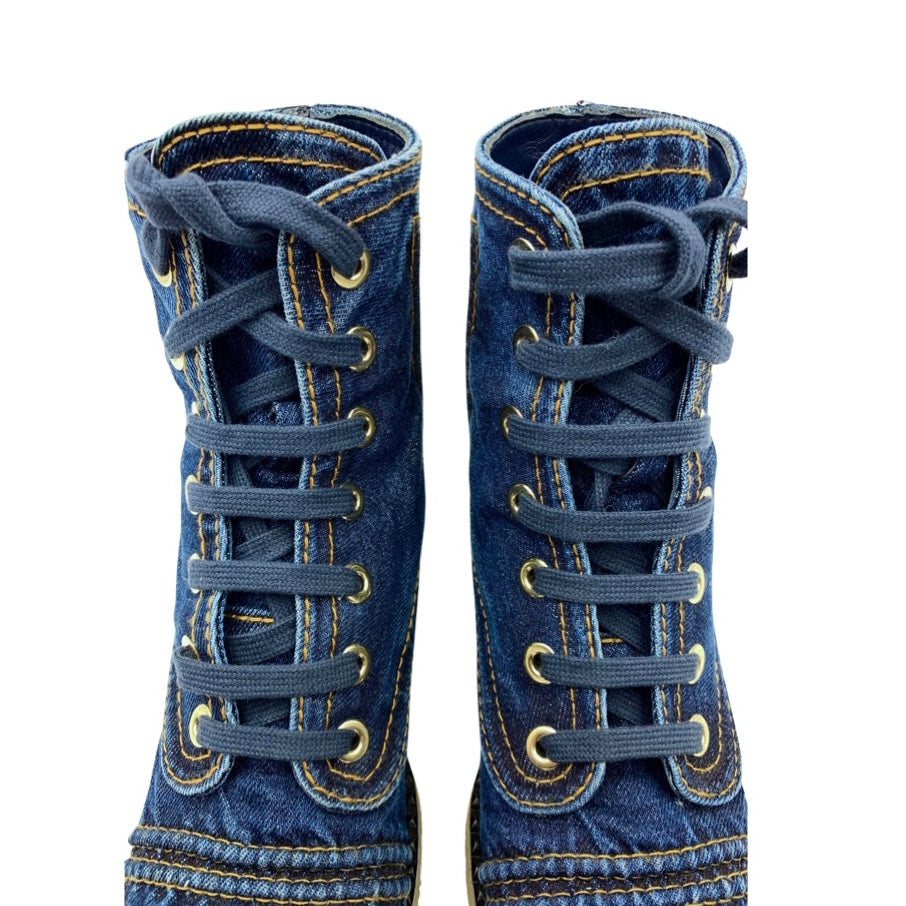 Chanel 20P Denim Boots