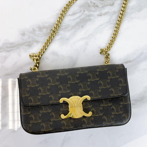 Celine Triomphe Shoulder Chain Bag