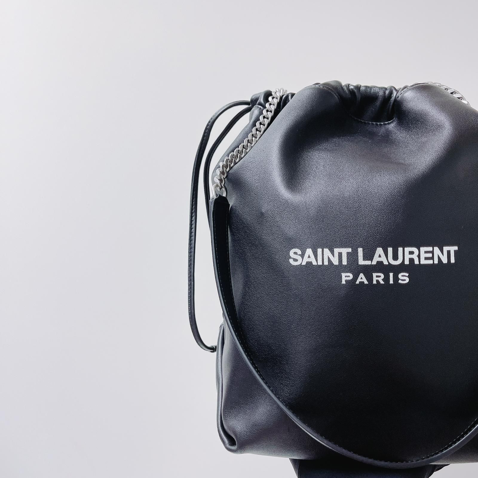 Saint Laurent Ysl Teddy Bucket Bag With Pouch