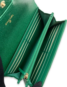 Chanel Wallet 18S Emerald Green